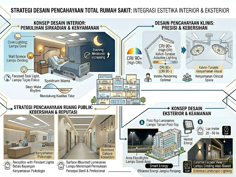 Pencahayaan Interior dan Eksterior Rumah Sakit (Anak Panah Perkasa)