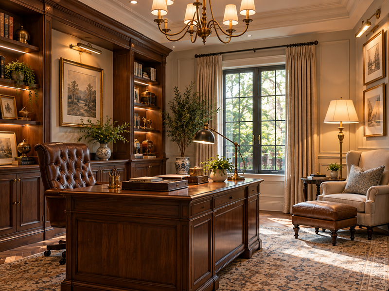Membangun Home Office yang Produktif dengan Classic Lighting -