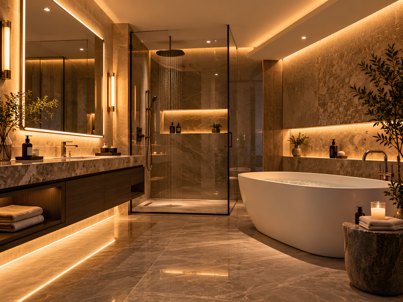 lighting design kamar mandi Jakarta - Anak Panah Perkasa