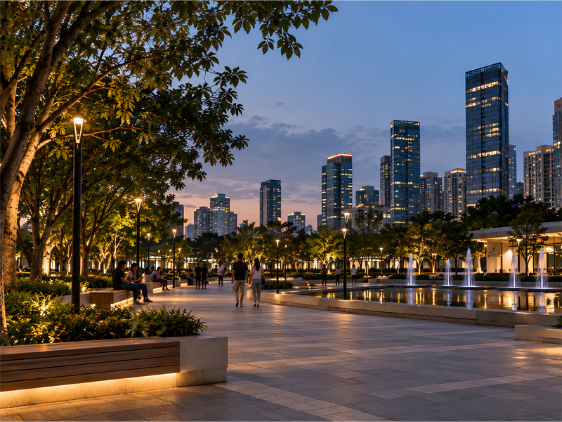 city square lighting design Jakarta - Anak Panah Perkasa